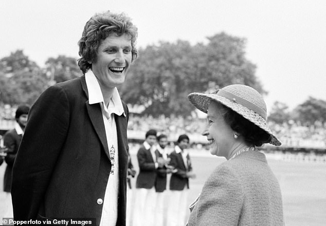 Bob Willis talks to HM the Queen before England played India at Lord's in the summer of 1982