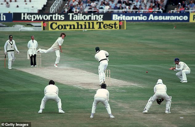 Willis bowls to an Australian batsman as he produced one of the sport's greatest performances