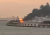 Fire breaks out on Kerch bridge linking Russia to Crimea