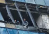 Moscow office tower hit as drones target Russian capital
