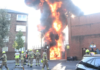 A massive fire breaks out at an electrical substation in northwest London, causing a smoke plume to spread across the city.