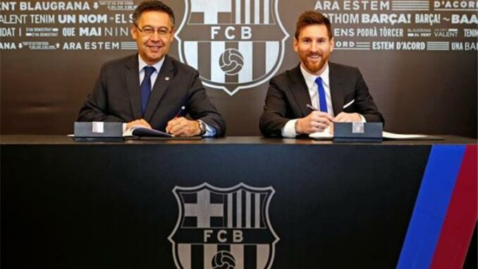 Barcelona Oo Heshiis Cusub laaxiixanaysa Messi