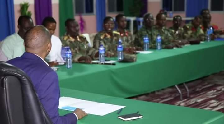 SAWIRRO÷ Raaiisul Wasaare Kheyre oo Kulan la qaadtay Laamaha Amniga Galmudug.