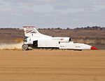British-built car reaches 628mph during test run in quest to break 763mph land speed record