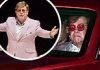 Elton John, 72, battles the rush hour traffic in his £156k Bentley