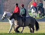 Prince Edward and 16-year-old Lady Louise enjoy day out riding in Windsor Great ParkÂ