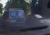 Shocking moment reckless van driver narrowly avoids a head-on collision