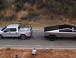 Tesla’s Cybertruck takes on Ford’s F-150 in a game of tug-of-war to show off its power