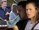 Jennifer Garner drives downcast Ben Affleck to a hotel following explosive fight outside her house