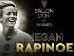 Megan Rapinoe wins women’s Ballon d’Or ahead of Lucy Bronze and Alex Morgan