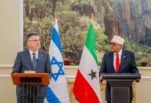 Wasiirka Arrimaha dibeda Israel oo tagay Hargeysa+ SAWIRRO