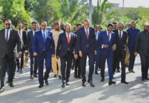 Xasan Sheekh oo booqanayo mid kamid Dowlad-goboleedyada