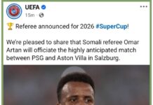 Cumar Cartan oo dhex-dhexaadin doono finalka Super Cup-ka Yurub.