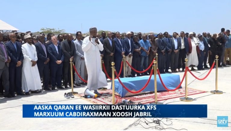 DAAWO: C.raxmaan Xoosh Jibriil oo Aas-Qaran loogu sameeyay Muqdisho