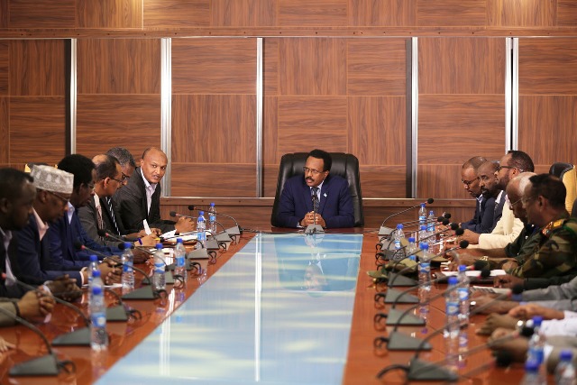 Farmaajo oo 36 saac la kulmay Hay’adaha Amniga +SAWIRRO