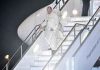 High winds whip up Pope Francis’s white cape as he kicks off his trip to Japan