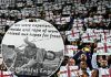 Kosovan fans hold up England flags during God Save The Queen and chant players’ names as thank you