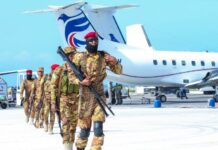 SAWIRRO: Ilaalada Axmed Madoobe oo Muqdisho soogaaray