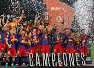 DAAWO: Barcelona Oo qaadatyay Koobka Spanish Super Cup +SAWIRRO