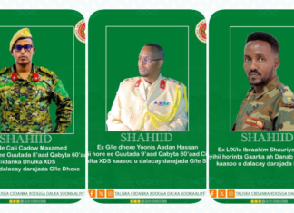 Madaxweyne Xasan oo dalacsiiyay Saraakiil ku Shahiiday Dagaalka +SAWIRRRO